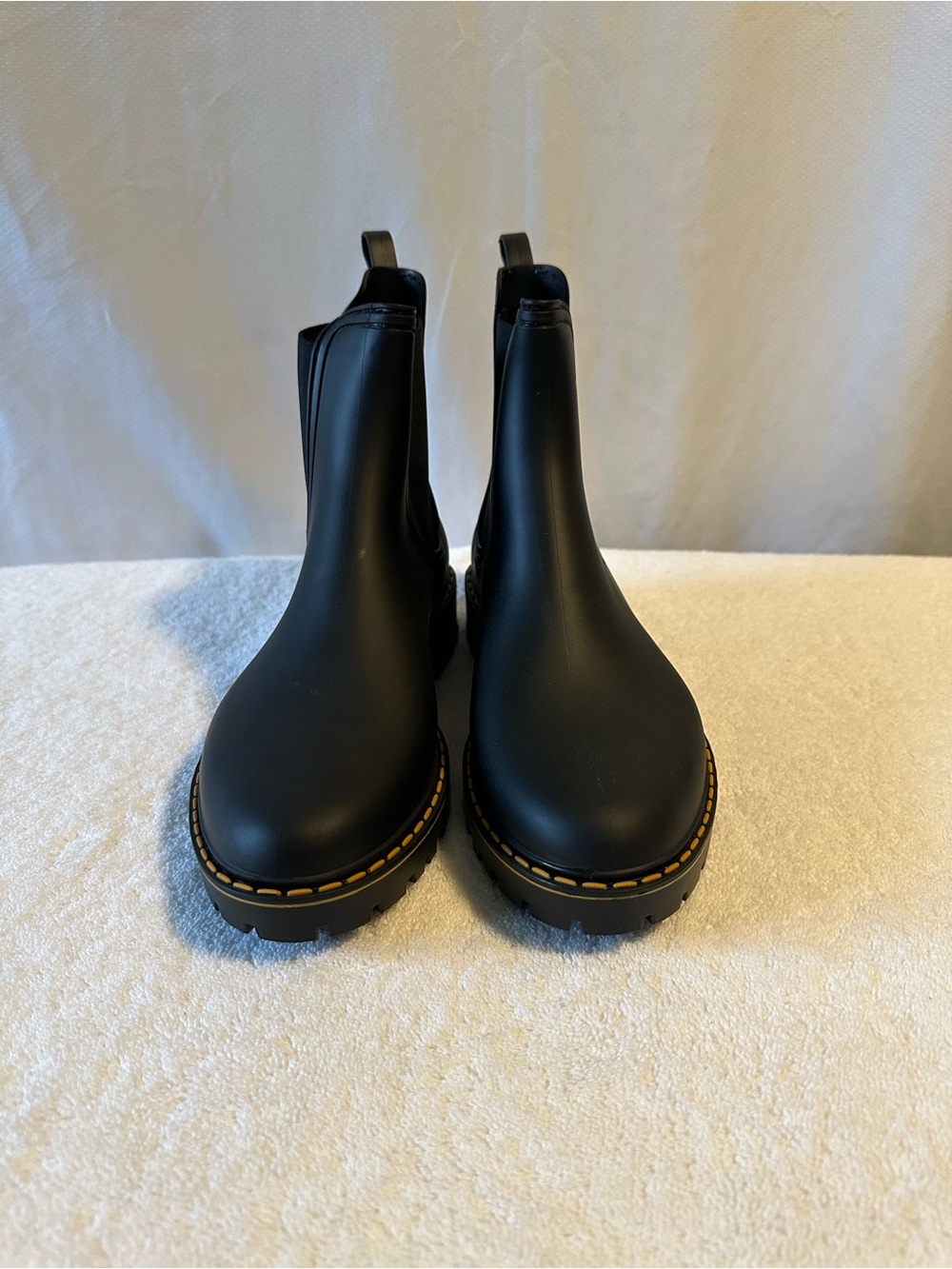 Igor Black Chelsea Rain Boots Waterproof Women’s Size 8 EU 38 New Spain - Picture 3 of 9